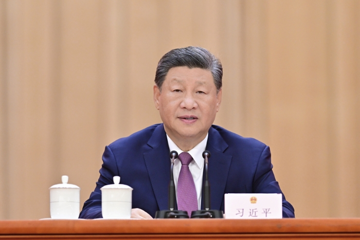 9月14日上午，中共中央、全國人大常委會在北京人民大會堂隆重舉行慶祝全國人民代表大會成立70周年大會。中共中央總書記、國家主席、中央軍委主席習(xí)近平出席會議并發(fā)表重要講話。 新華社記者 翟健嵐 攝